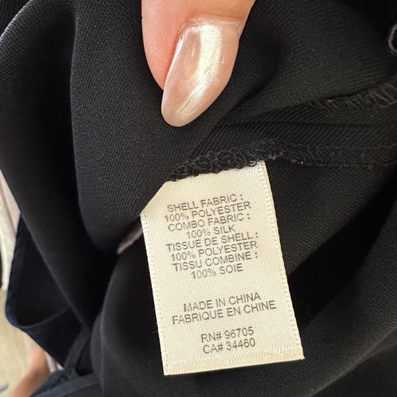 Rebecca Taylor 100% Silk Colorblock Shirtdress 4 Blush/Black - Picture 9 of 9